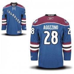 Authentic Reebok Adult Andrew Agozzino Steel Alternate Jersey - NHL 28 Colorado Avalanche