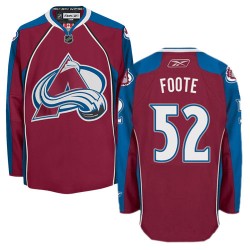 Authentic Reebok Adult Adam Foote Burgundy Home Jersey - NHL 52 Colorado Avalanche