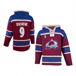 Authentic Old Time Hockey Adult Matt Duchene Burgundy Sawyer Hooded Sweatshirt Jersey - NHL 9 Colorado Avalanche