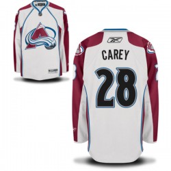 Authentic Reebok Adult Paul Carey Home Jersey - NHL 28 Colorado Avalanche