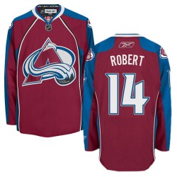 Authentic Reebok Adult Rene Robert Burgundy Home Jersey - NHL 14 Colorado Avalanche