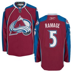 Authentic Reebok Adult Rob Ramage Burgundy Home Jersey - NHL 5 Colorado Avalanche