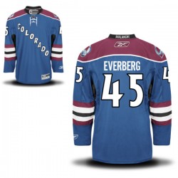 Authentic Reebok Adult Dennis Everberg Steel Alternate Jersey - NHL 45 Colorado Avalanche