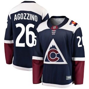 Breakaway Fanatics Branded Youth Andrew Agozzino Navy Alternate Jersey - NHL Colorado Avalanche
