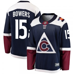 Breakaway Fanatics Branded Youth Shane Bowers Navy Alternate Jersey - NHL Colorado Avalanche