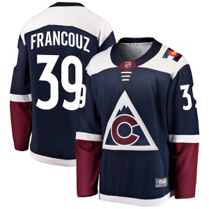 Breakaway Fanatics Branded Youth Pavel Francouz Navy Alternate Jersey - NHL Colorado Avalanche