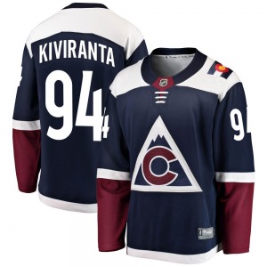 Breakaway Fanatics Branded Youth Joel Kiviranta Navy Alternate Jersey - NHL Colorado Avalanche