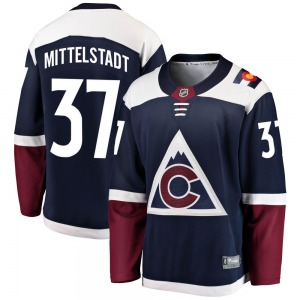 Breakaway Fanatics Branded Youth Casey Mittelstadt Navy Alternate Jersey - NHL Colorado Avalanche
