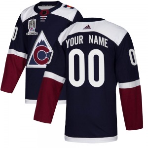 Authentic Adidas Youth Custom Navy Custom Alternate 2022 Stanley Cup Champions Jersey - NHL Colorado Avalanche
