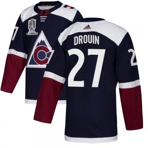 Authentic Adidas Youth Jonathan Drouin Navy Alternate 2022 Stanley Cup Champions Jersey - NHL Colorado Avalanche