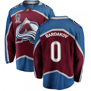 Breakaway Fanatics Branded Youth Zakhar Bardakov Maroon Home 2022 Stanley Cup Champions Jersey - NHL Colorado Avalanche