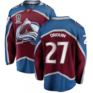 Breakaway Fanatics Branded Youth Jonathan Drouin Maroon Home 2022 Stanley Cup Champions Jersey - NHL Colorado Avalanche