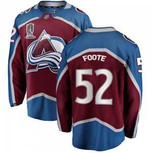 Breakaway Fanatics Branded Youth Adam Foote Maroon Home 2022 Stanley Cup Champions Jersey - NHL Colorado Avalanche