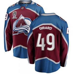 Breakaway Fanatics Branded Youth Samuel Girard Maroon Home 2022 Stanley Cup Champions Jersey - NHL Colorado Avalanche