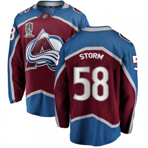 Breakaway Fanatics Branded Youth Ben Storm Maroon Home 2022 Stanley Cup Champions Jersey - NHL Colorado Avalanche