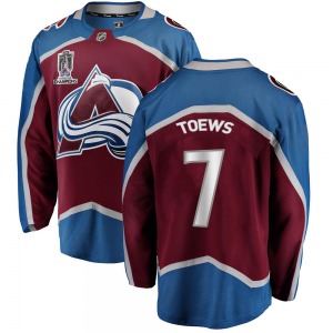 Breakaway Fanatics Branded Youth Devon Toews Maroon Home 2022 Stanley Cup Champions Jersey - NHL Colorado Avalanche