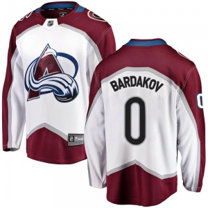 Breakaway Fanatics Branded Youth Zakhar Bardakov White Away Jersey - NHL Colorado Avalanche