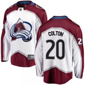 Breakaway Fanatics Branded Youth Ross Colton White Away Jersey - NHL Colorado Avalanche