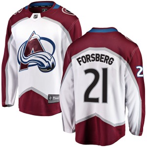 Breakaway Fanatics Branded Youth Peter Forsberg White Away Jersey - NHL Colorado Avalanche