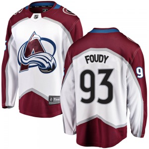Breakaway Fanatics Branded Youth Jean-Luc Foudy White Away Jersey - NHL Colorado Avalanche