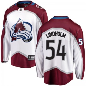 Breakaway Fanatics Branded Youth Anton Lindholm White Away Jersey - NHL Colorado Avalanche
