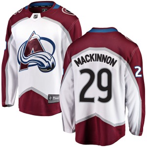 Breakaway Fanatics Branded Youth Nathan MacKinnon White Away Jersey - NHL Colorado Avalanche