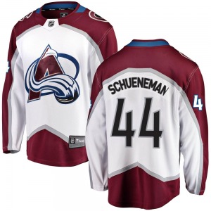Breakaway Fanatics Branded Youth Corey Schueneman White Away Jersey - NHL Colorado Avalanche
