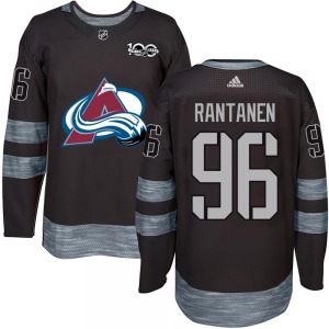 Authentic Adult Mikko Rantanen Black 1917-2017 100th Anniversary Jersey - NHL Colorado Avalanche