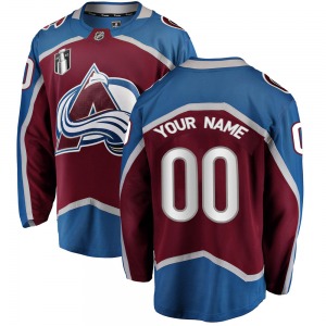 Breakaway Fanatics Branded Youth Custom Custom Maroon Home 2022 Stanley Cup Final Patch Jersey - NHL Colorado Avalanche
