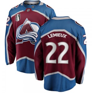 Breakaway Fanatics Branded Youth Claude Lemieux Maroon Home 2022 Stanley Cup Final Patch Jersey - NHL Colorado Avalanche