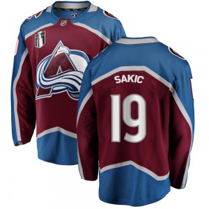 Breakaway Fanatics Branded Youth Joe Sakic Maroon Home 2022 Stanley Cup Final Patch Jersey - NHL Colorado Avalanche
