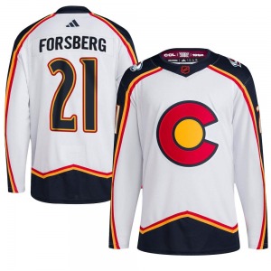 Authentic Adidas Youth Peter Forsberg White Reverse Retro 2.0 Jersey - NHL Colorado Avalanche