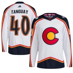 Authentic Adidas Youth Alex Tanguay White Reverse Retro 2.0 Jersey - NHL Colorado Avalanche