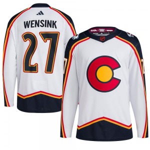 Authentic Adidas Youth John Wensink White Reverse Retro 2.0 Jersey - NHL Colorado Avalanche
