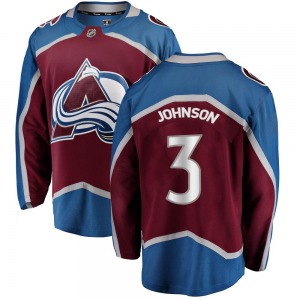 Breakaway Fanatics Branded Youth Jack Johnson Maroon Home Jersey - NHL Colorado Avalanche