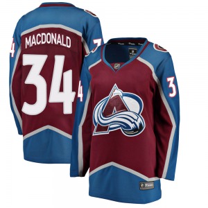 Breakaway Fanatics Branded Women's Jacob MacDonald Maroon Home Jersey - NHL Colorado Avalanche