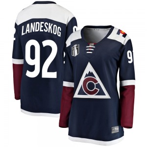 Breakaway Fanatics Branded Women's Gabriel Landeskog Navy Alternate 2022 Stanley Cup Final Patch Jersey - NHL Colorado Avalanche