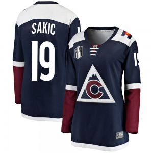 Breakaway Fanatics Branded Women's Joe Sakic Navy Alternate 2022 Stanley Cup Final Patch Jersey - NHL Colorado Avalanche