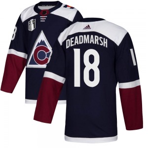 Authentic Adidas Youth Adam Deadmarsh Navy Alternate 2022 Stanley Cup Final Patch Jersey - NHL Colorado Avalanche
