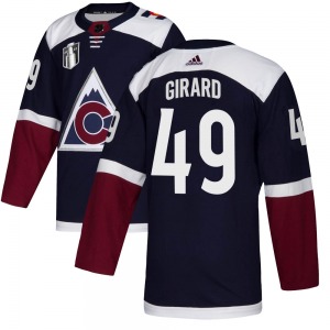 Authentic Adidas Youth Samuel Girard Navy Alternate 2022 Stanley Cup Final Patch Jersey - NHL Colorado Avalanche