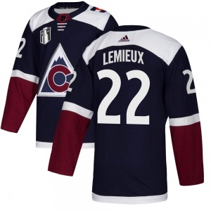 Authentic Adidas Youth Claude Lemieux Navy Alternate 2022 Stanley Cup Final Patch Jersey - NHL Colorado Avalanche