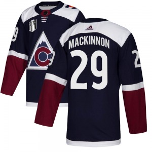 Authentic Adidas Youth Nathan MacKinnon Navy Alternate 2022 Stanley Cup Final Patch Jersey - NHL Colorado Avalanche