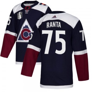 Authentic Adidas Youth Sampo Ranta Navy Alternate 2022 Stanley Cup Final Patch Jersey - NHL Colorado Avalanche