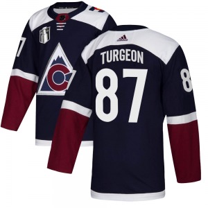 Authentic Adidas Youth Pierre Turgeon Navy Alternate 2022 Stanley Cup Final Patch Jersey - NHL Colorado Avalanche