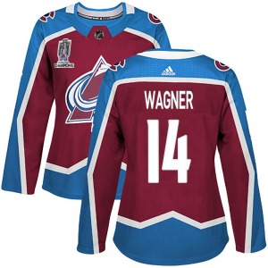 Authentic Adidas Women's Chris Wagner Burgundy Home 2022 Stanley Cup Champions Jersey - NHL Colorado Avalanche