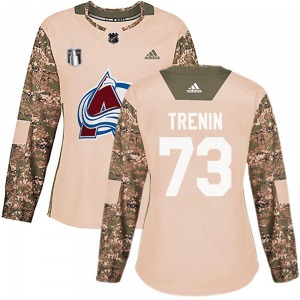 Authentic Adidas Women's Yakov Trenin Camo Veterans Day Practice 2022 Stanley Cup Final Patch Jersey - NHL Colorado Avalanche