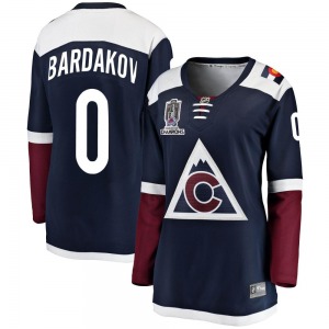 Breakaway Fanatics Branded Women's Zakhar Bardakov Navy Alternate 2022 Stanley Cup Champions Jersey - NHL Colorado Avalanche