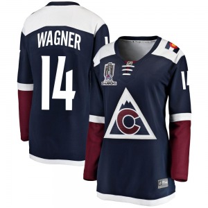Breakaway Fanatics Branded Women's Chris Wagner Navy Alternate 2022 Stanley Cup Champions Jersey - NHL Colorado Avalanche
