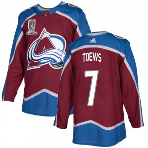 Authentic Adidas Adult Devon Toews Burgundy Home 2022 Stanley Cup Champions Jersey - NHL Colorado Avalanche