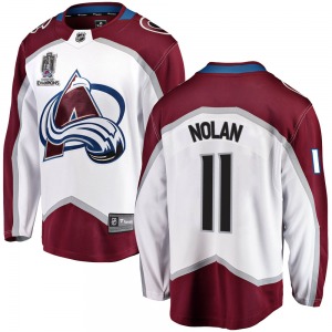 Breakaway Fanatics Branded Youth Owen Nolan White Away 2022 Stanley Cup Champions Jersey - NHL Colorado Avalanche